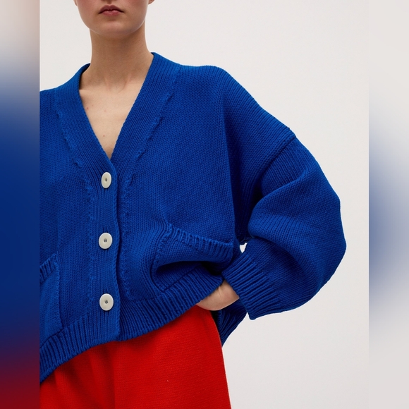 babaa no 22 cotton cardigan blue - Picture 2 of 7